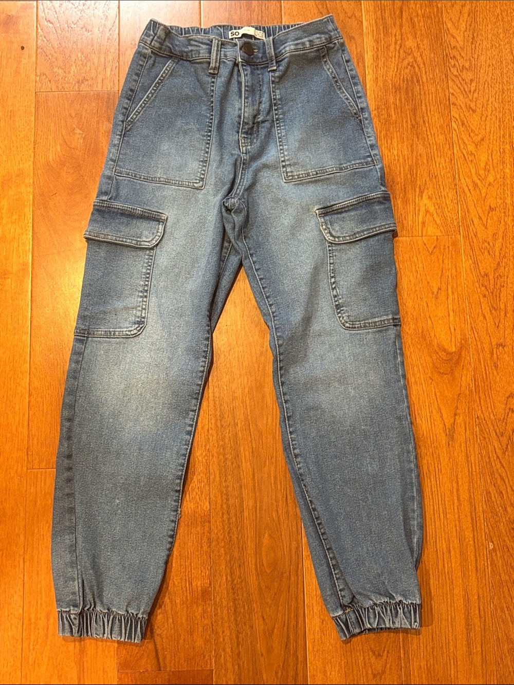 SO Women’s Denim Blue Cargo Jogger Pants
